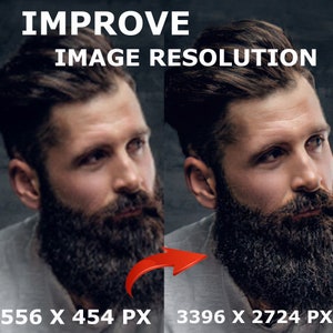 Mejorar la calidad de la imagen + Alta resolución/Reparar fotos borrosas y pixeladas/fotos de baja calidad se convierten en imágenes de alta calidad