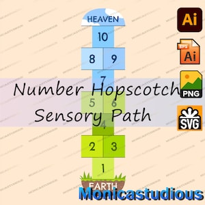 Editable Hopscotch sensory Path svg/ PNG/AI/EPS/Hopscotch Game, Brain Break Pathway,Movement Break Idea,Sensory Walk Activity,Floor Stickers