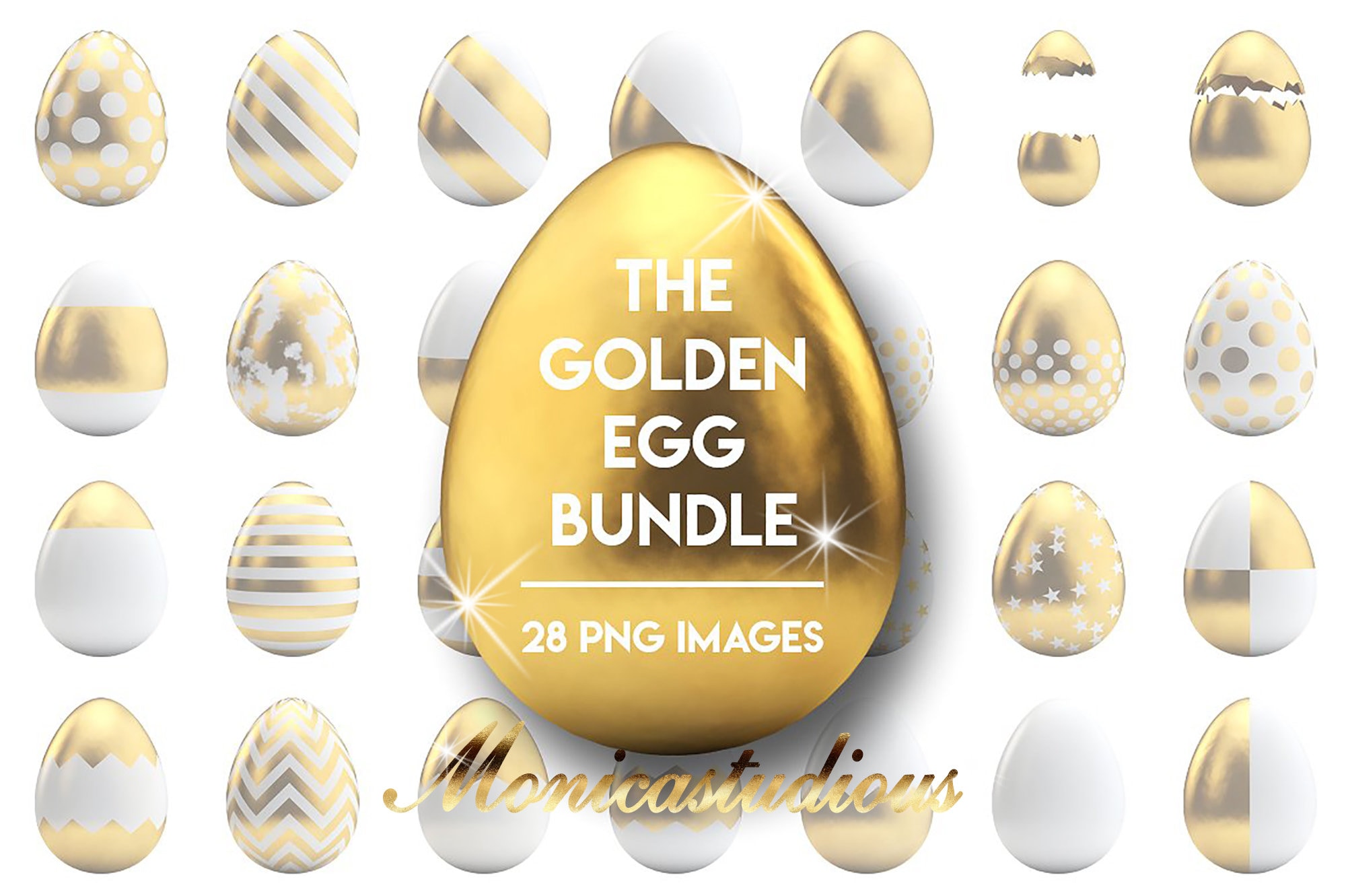 Golden Easter Egg png images