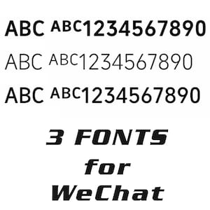 WeChat Number Fonts Bundle: Pixel & Code Fonts (3 .TTF-filer)