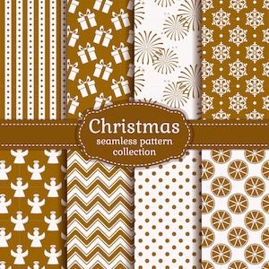 Christmas Seamless Pattern Bundle: Festive Digital Paper (Instant Download)