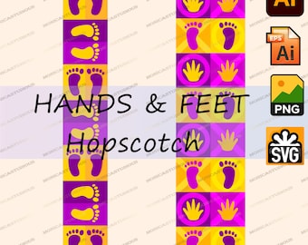 Hands & Feet Hopscotch Sensory Path Floor Decals (Digital Download)
