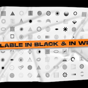 100 formas geométricas abstractas PNG /Ai /ABR/ eps/ Jepg / elementos Bundle, Negro sobre blanco 100 formas PNG, Ilustración, Descarga instantánea