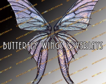 Butterfly Wings Photo Overlays: Fairy PNG Clipart (Digital Download)