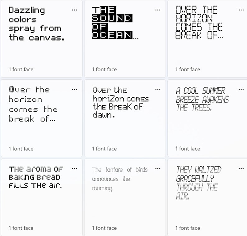 9P Dot Matrix Digital Font Bundle: 22 Style Fonts (TTF) (digital ...