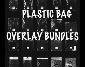 Plastic Bag Overlay Textures: High-Resolution PNG (Digital Download)