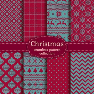 Christmas Seamless Patterns: Festive Digital Paper (Instant Download)