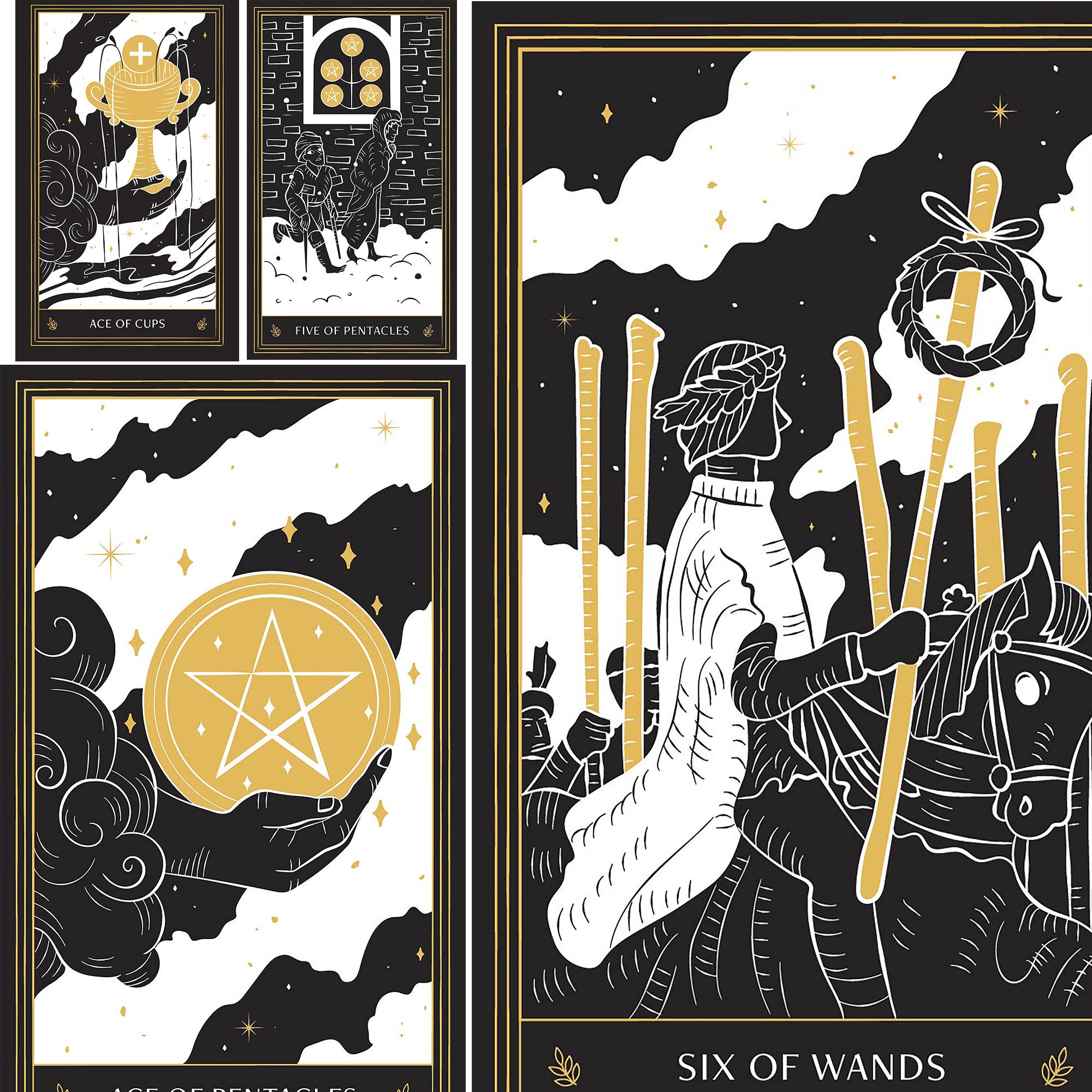 78 Cards Dark Tarot Deck English Waite Tarot Shine Board