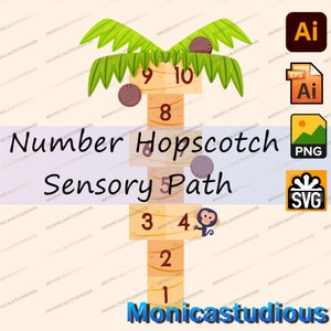 Editable Hopscotch sensory Path svg/ PNG/AI/EPS/Hopscotch Game, Brain Break Pathway,Movement Break Idea,Sensory Walk Activity,Floor Stickers