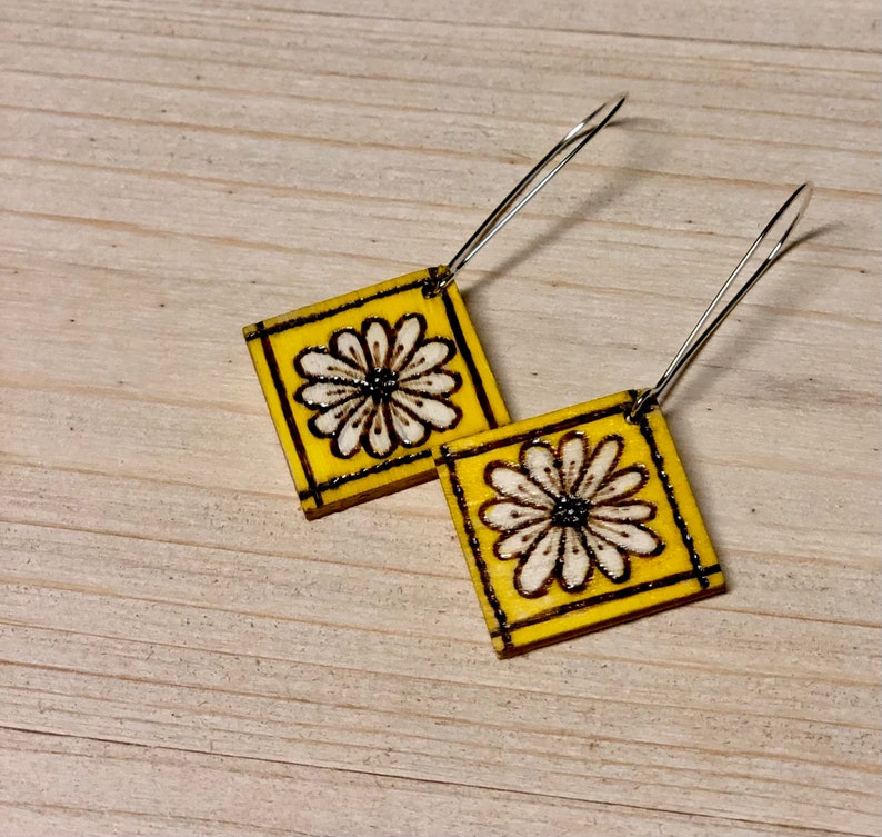 Daisy Earrings Handmade Earrings Floral Earrings