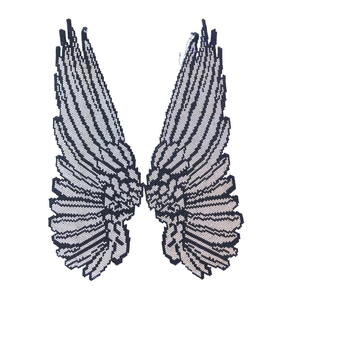 Angel Wings Necklace Necklace Seed Beads Angel Wings Silver - Etsy