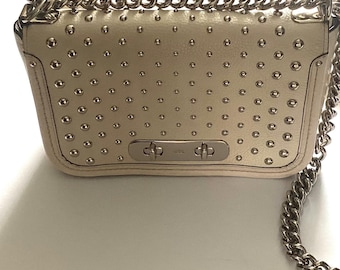 バッグ COACH Studded Signature Shoulder Bag COACH 15276 Embossed & Studded Leather Alex Satchel Handbag - Etsy