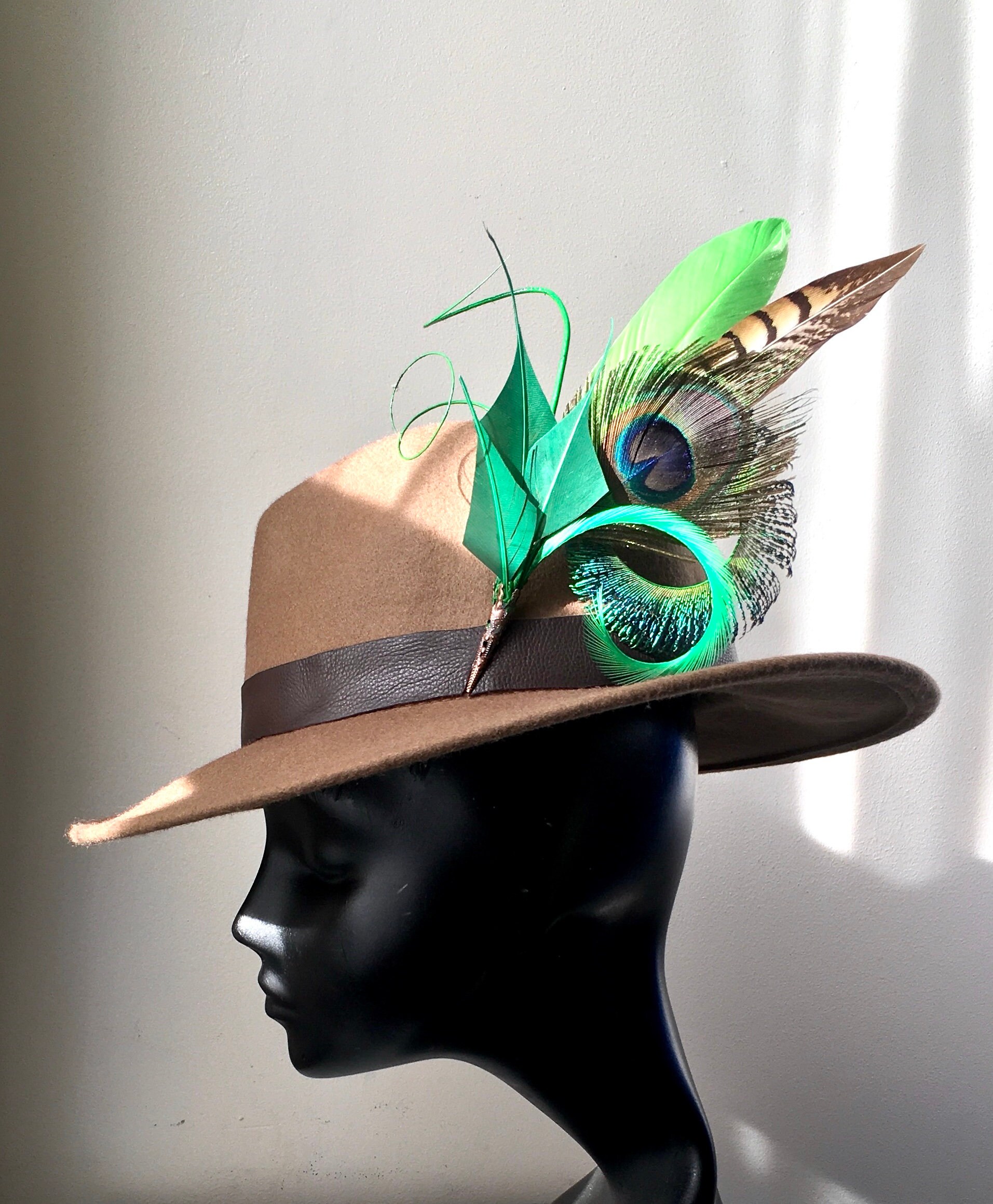 Wool Felt Fedora with Leather Band - Lilac
