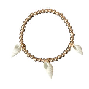 White shell anklet, gold ankle bracelet, statement anklet, boho jewellery