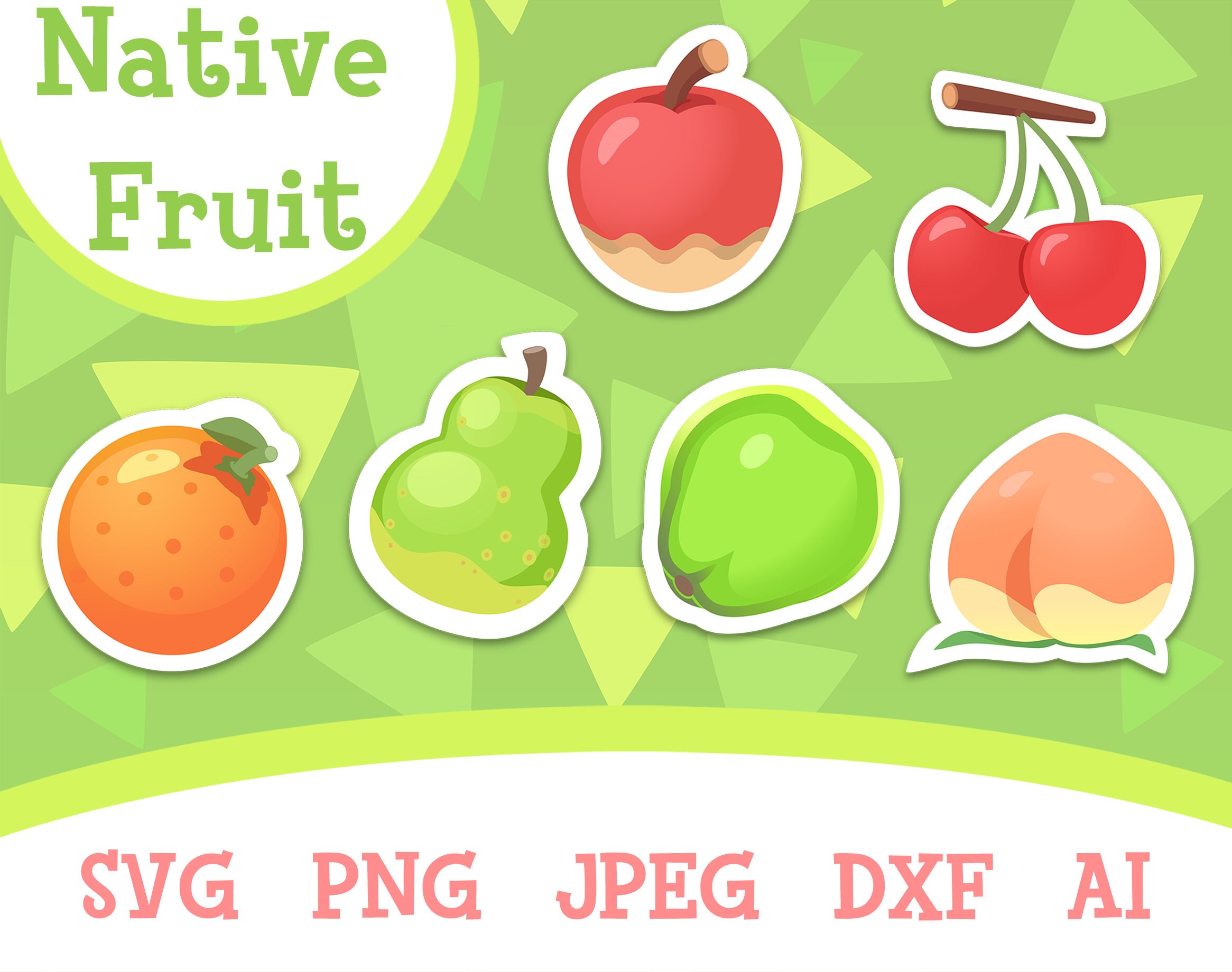 Animal Crossing Inspired Fruit New Horizons Native Fruit Etsy