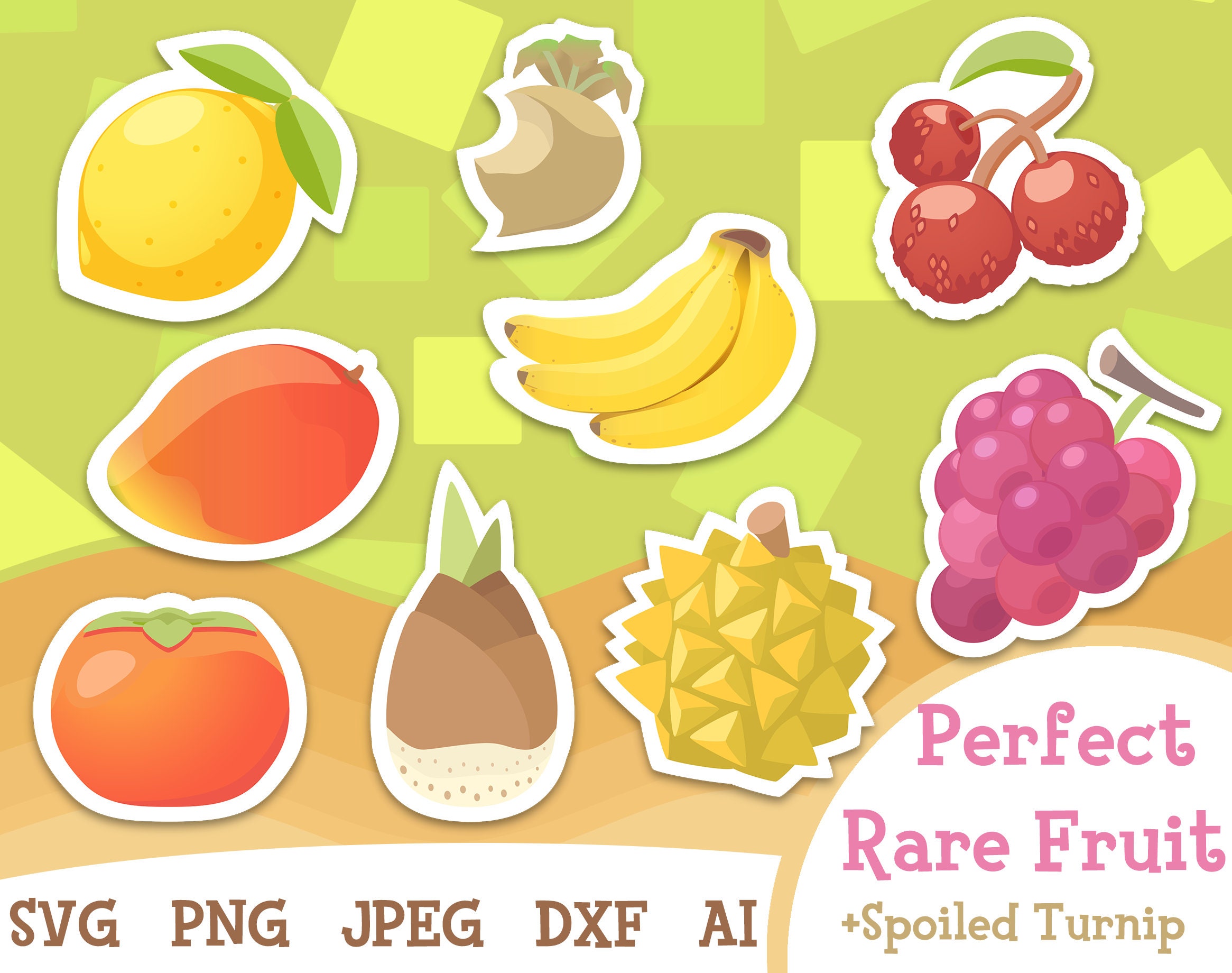 Animal Crossing Tropical & Rare Perfect Fruit Pocket Camp Etsy