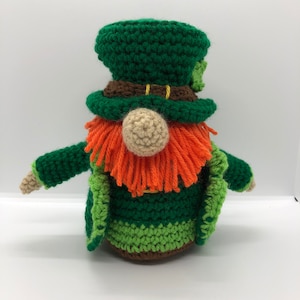 St. Patrick's Day Gnome, leprechaun, crochet plush