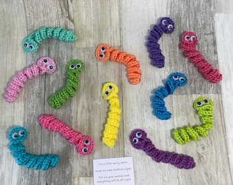 Worry Worm Anxiety Fidget, Set of 4