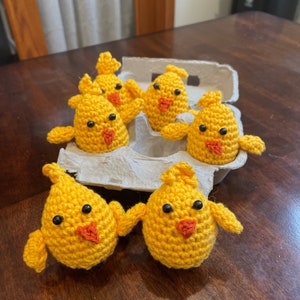 Easter Chicks, crochet Easter decor