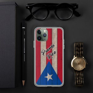 Iphone 7 - 15 Iphone Case Bandera de Puerto Rico En Madera Vintage, Cover Puerto Rico Flag, Puerto Rican, Puerto Rican Flag, Boricua Pride