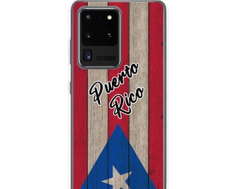 Samsung Galaxy S10- S21 Case Bandera de Puerto Rico En Madera Vintage, Cover Puerto Rico Flag, Puerto Rican, Puerto Rican Flag