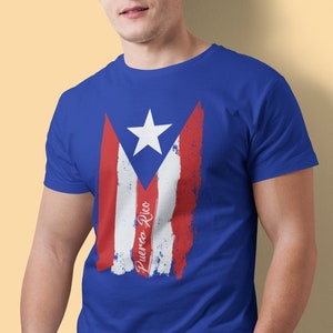 T-shirt Con Bandera de Puerto Rico Pintada, Unisex t-shirt Puerto Rico Flag, Puerto Rican flag, Puerto Rican, Boricua Pride