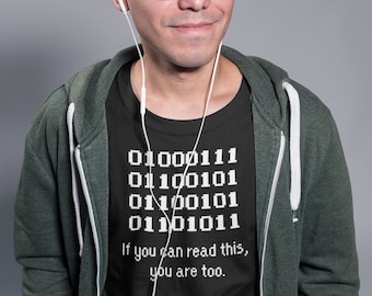 Funny Binary Code Geek T-Shirt, Programmer Gift