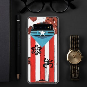 Samsung Galaxy S10-S22 Puerto Rico Flag Coqui Sun Taíno Case, Boricua Pride Cover, Puerto Rico Flag, Puerto Rican, Puerto Rican Flag, Taino