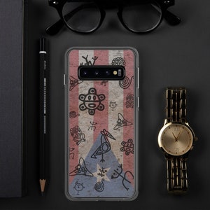 Samsung Galaxy S10-S22 Case Bandera de Puerto Rico Simbolos Tainos Tallados En Piedra, Puerto Rico Flag, Puerto Rican, Puerto Rican Flag