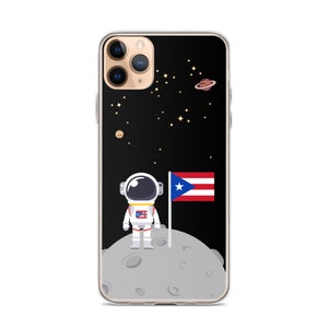Iphone 7-15 Case Boricua En La Luna Con la Bandera de Puerto Rico Borinaut, Puerto Rico Flag, Puerto Rican, Puerto Rican Flag, Boricua Pride