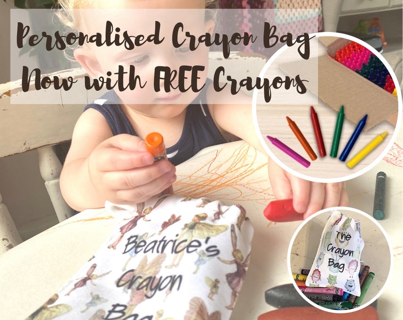 Personalised Crayon Bag - now with FREE crayons Personalised Crayon Bag - now with FREE crayons