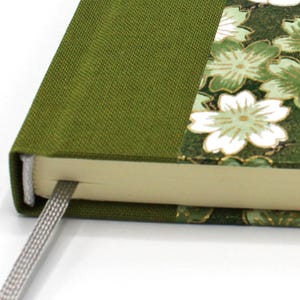 Chiyogami notitieboekje DIN A5/A6 *Kersenbloesem op groen*