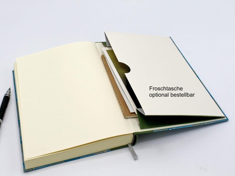Chiyogami notebook DIN A5/ A6 *Cherry blossoms on green* image 5