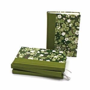 Chiyogami notebook DIN A5/ A6 *Cherry blossoms on green* image 8
