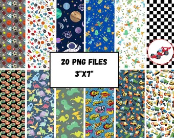 Bookmark, Ice pop, 20 Designs, Comics, Sports, Robots, Monsters, Space, Dinosaurs, Ninjas, Popsicle Holder, Digital, Template, Sublimation