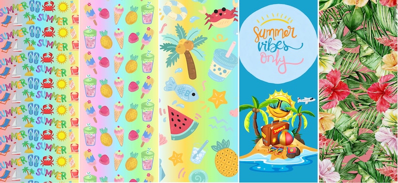 Bookmark, Ice pop, 20 Designs, Summer, Tropical, Beach, Popsicle Holder, Digital, Template, Sublimation image 4