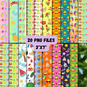 Bookmark, Ice pop, 20 Designs, Summer, Tropical, Beach, Popsicle Holder, Digital, Template, Sublimation image 1