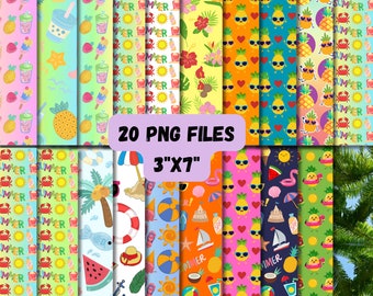 Bookmark, Ice pop, 20 Designs, Summer, Tropical, Beach, Popsicle Holder, Digital, Template, Sublimation