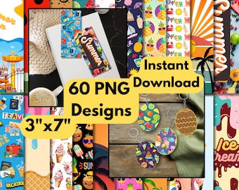 Eis am Stiel Halter Designs: Sommer Reise PNG Vorlage (Digitaler Download)