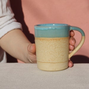 Ceramic Mug Handmade Pottery Mug, Wheel Thrown Pottery Stoneware Mug, Cappuccino Mug