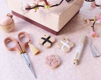 Cohana sewing set small Sakura Haibara - Japanese pink gift set for seamstresses of high quality