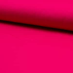 May include: A close-up of a bright pink fabric. The fabric is smooth and has a slight sheen.