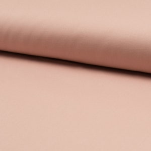 以下が含まれることがあります： 柔らかく滑らかな薄いピンクの生地のクローズアップ。生地は微妙な質感とわずかに光沢のある仕上げをしています。