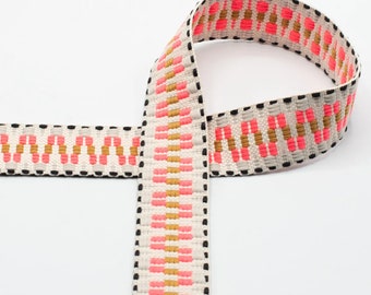 Webbing - extra strong, double-sided, woven bag strap #12 - width 40mm/1,57" - per meter - for home decorations, bags, accessories
