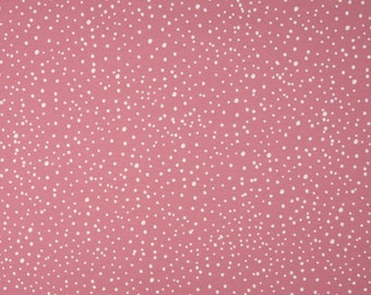 Katoenen stof Dots oud roze - 100% katoen poplin print, katoenweefsel, quilten, patchwork, kleding, woondecoratie, ambacht projecten