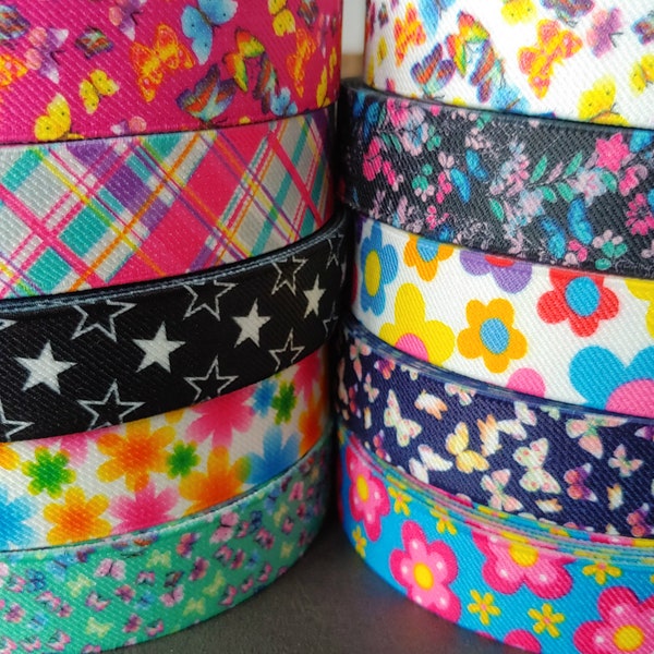 25 mm Elastic with print - elastic stretch band