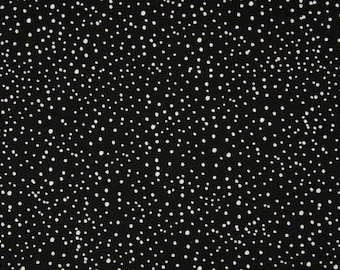 Katoenen stof Dots Black White - 100% katoen poplin print, katoenweefsel, quilten, patchwork, kleding, woondecoratie, ambacht projecten