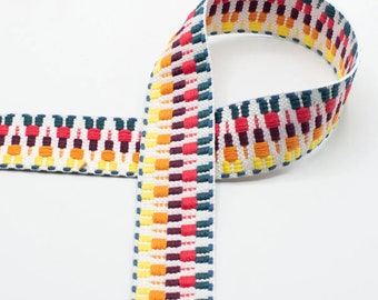 Webbing - extra strong, double-sided, woven bag strap #5 - width 40mm/1,57" - per meter - for home decorations, bags, accessories