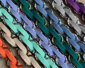 Woven suede friendship bracelet