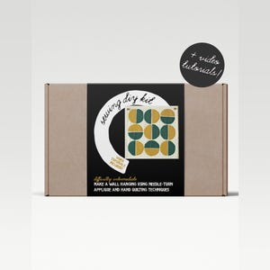 Modern Circles Sewing and Quilting DIY Kit, Adult Craft Kit, Gift for Crafters, Quilted Wall Hanging